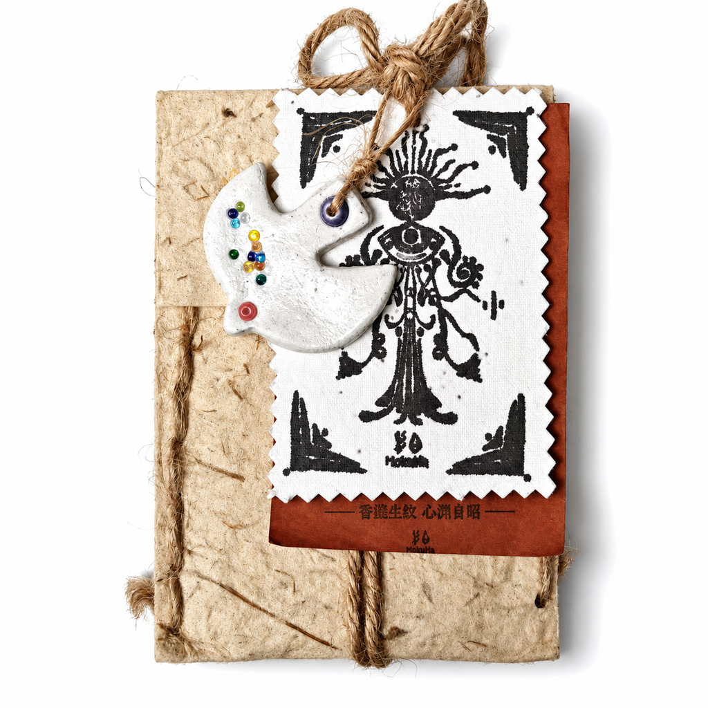 Artisanal Incense - Raw Botanical & Sandalwood Blend in Hand-Stitched Thread-Bound Envelopes