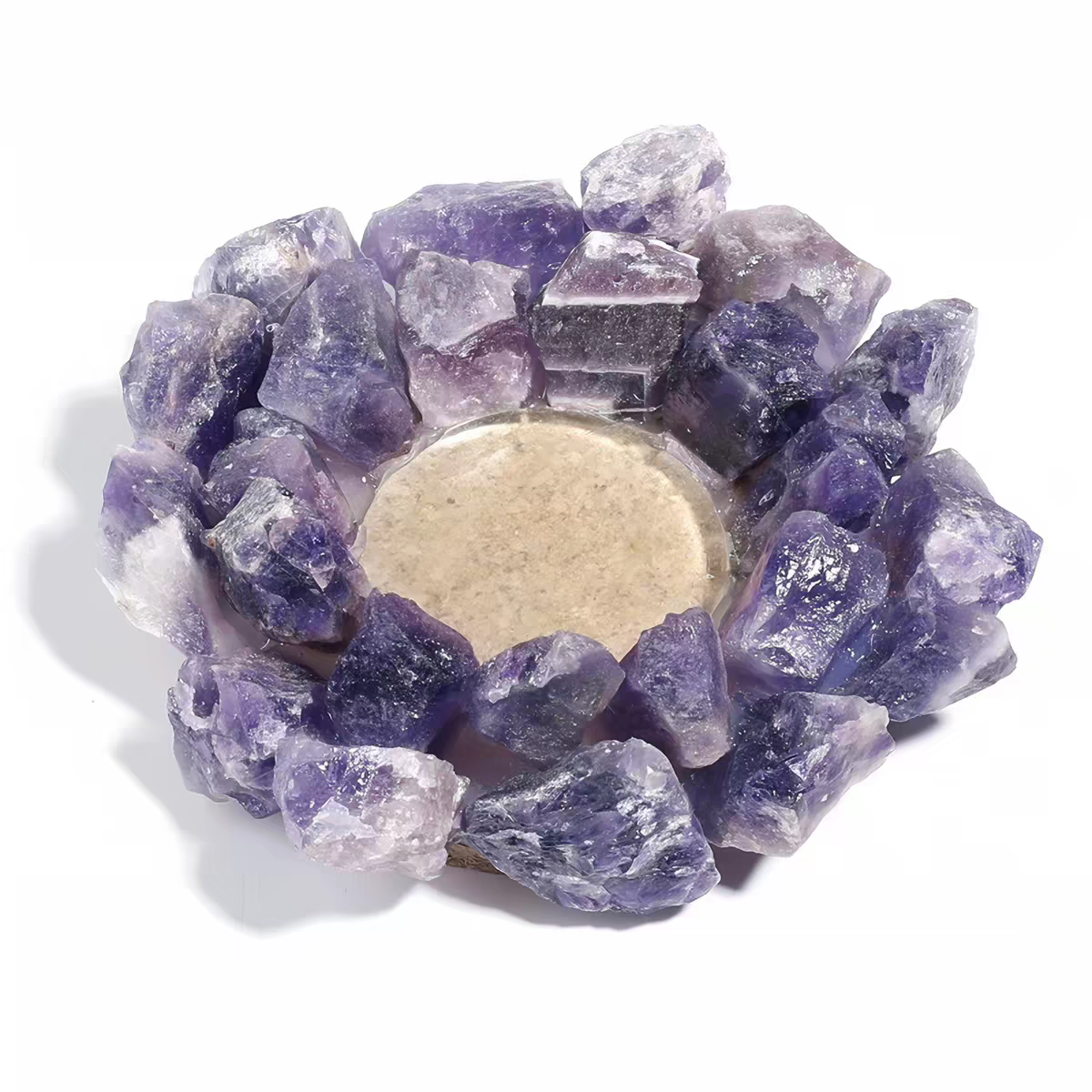 Sacred Bloom: Handcrafted Crystal Lotus Incense Vessel