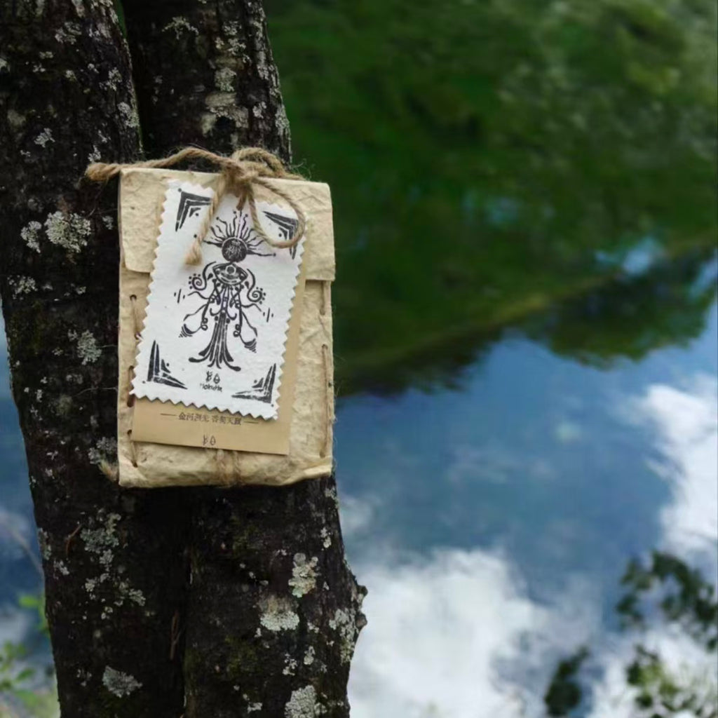 Artisanal Incense - Raw Botanical & Sandalwood Blend in Hand-Stitched Thread-Bound Envelopes