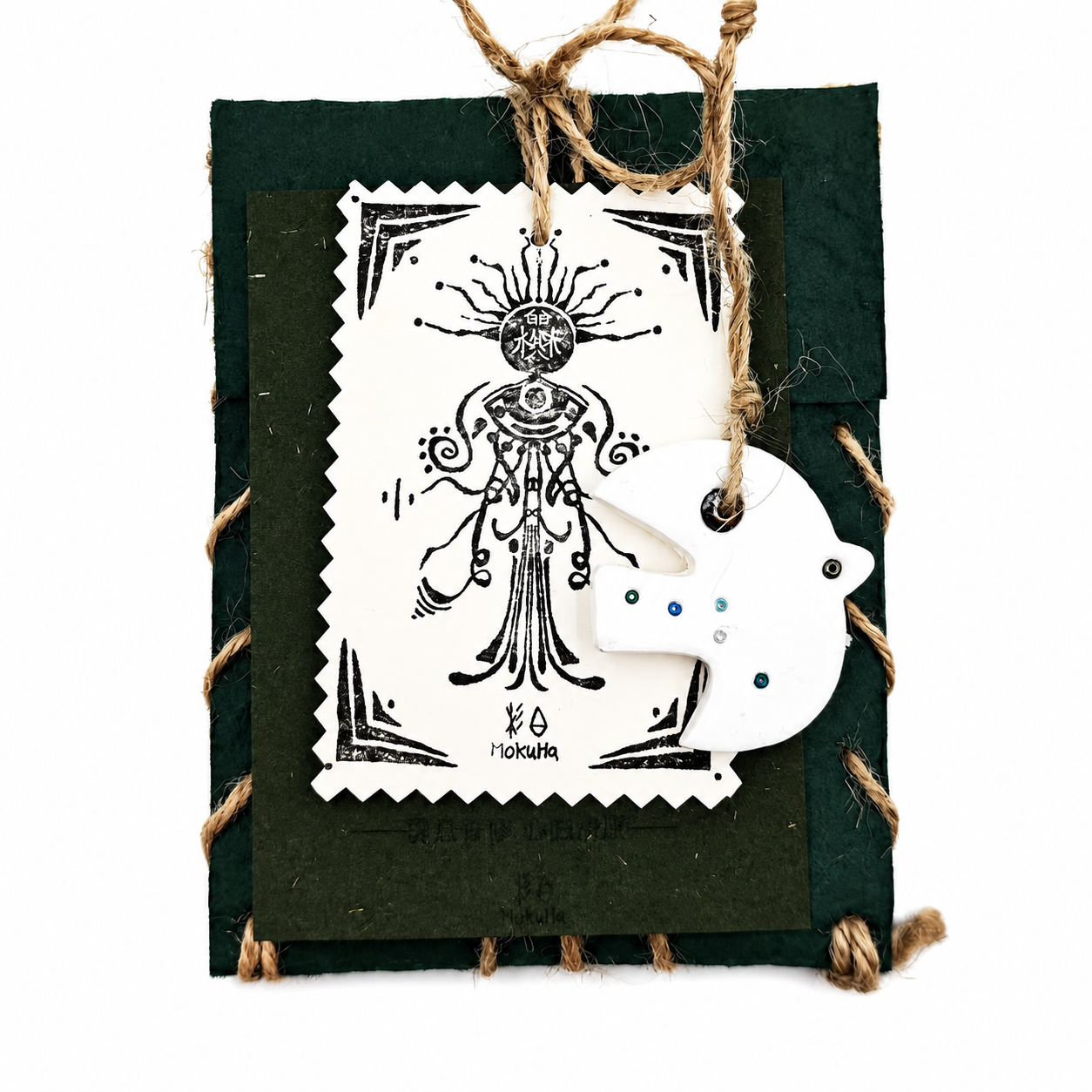 Artisanal Incense - Raw Botanical & Sandalwood Blend in Hand-Stitched Thread-Bound Envelopes
